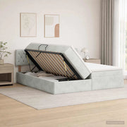 Letto con contenitore LED e materasso Grigio Chiaro 3459378