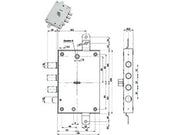 SERRATURA TRIPLICE APPLICARE CON SCROCCO DM BLINDATE 52571/37  mm.63, DX (52571ROMD 36)    MOTTURA