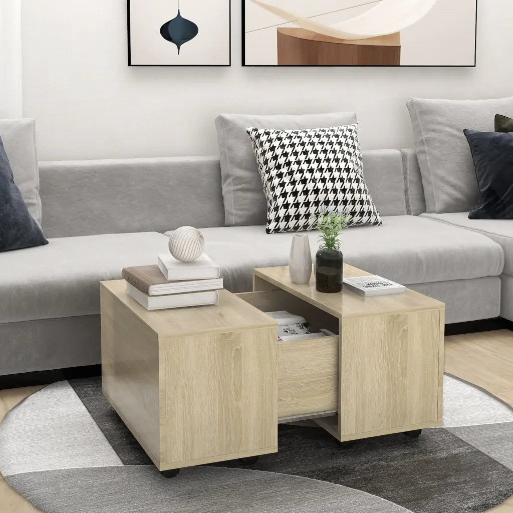 Tavolino da salotto | Tavolino da caff¨¨ | Tavolino da Soggiorno Rovere Sonoma 60x60x38 cm Legno Multistrato