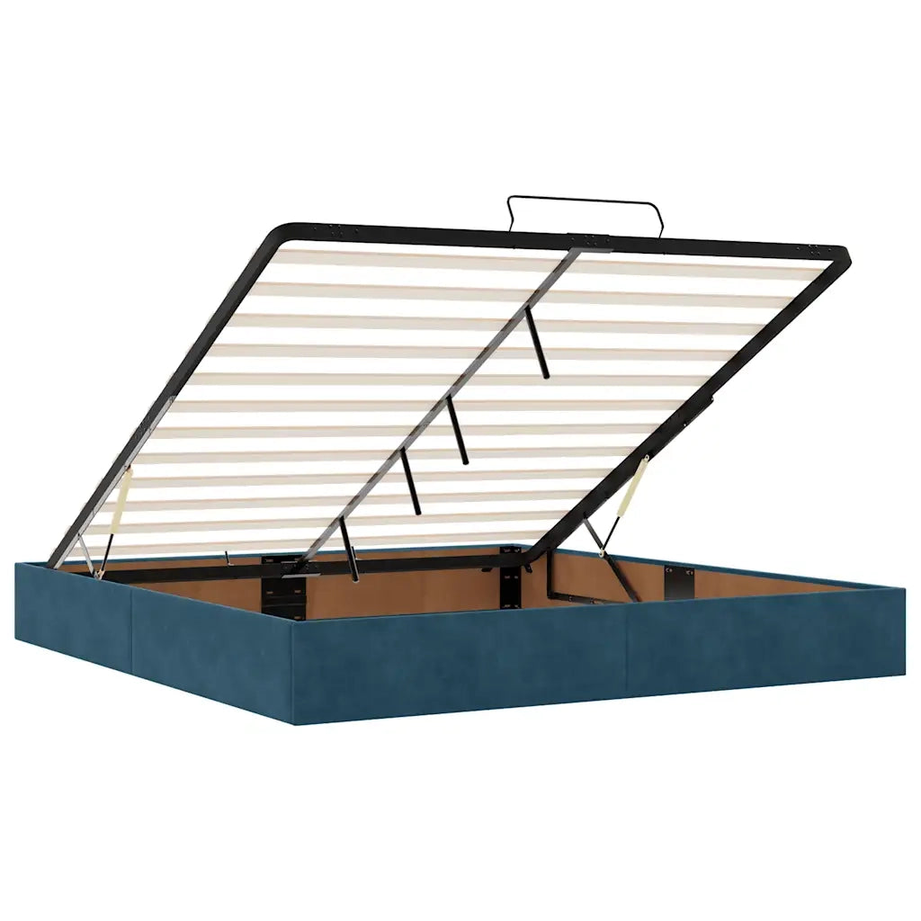 vidaXL Struttura Letto Pouf con Materasso 180x200 cm in Velluto