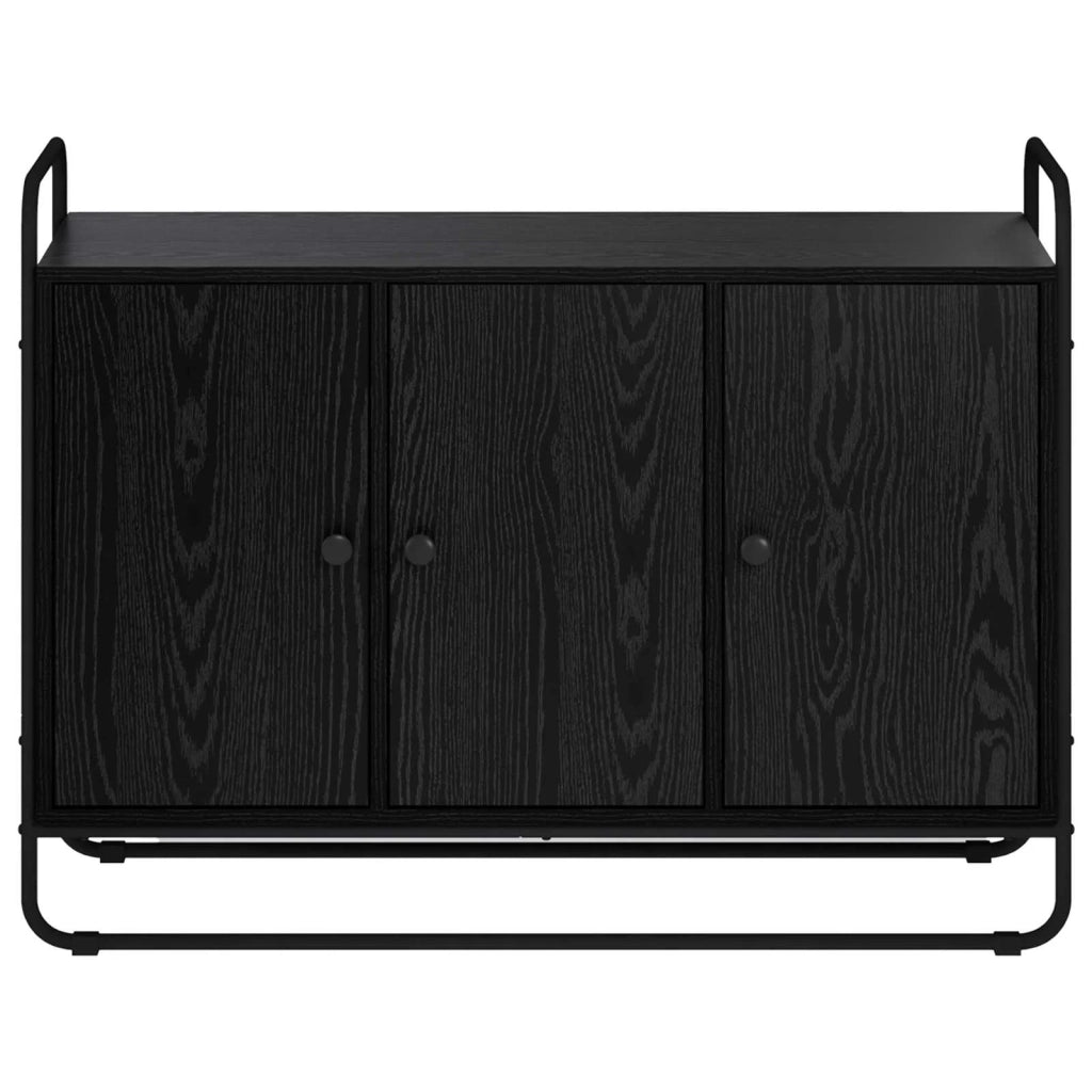 Credenza Rovere Nero 102 x 35 x 75 cm Legno ingegnerizzato 8007972