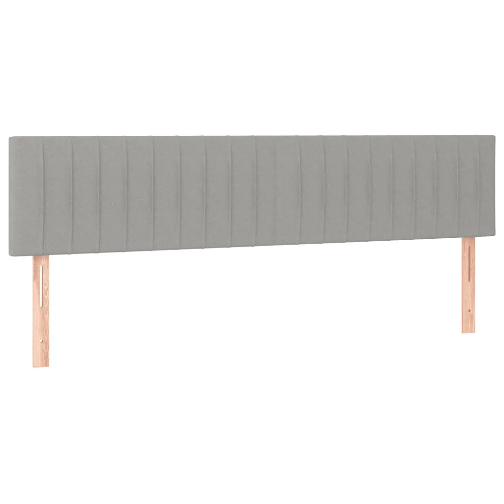 Giroletto a Molle con Materasso Grigio Chiaro 120x190cm Tessuto