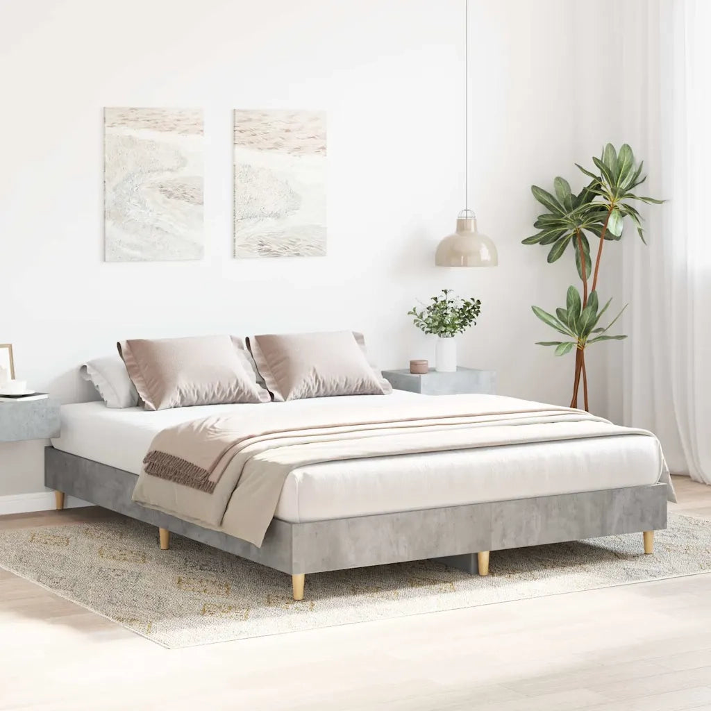Giroletto senza Materasso Grigio Cemento 150x200 cm Truciolato 3328711