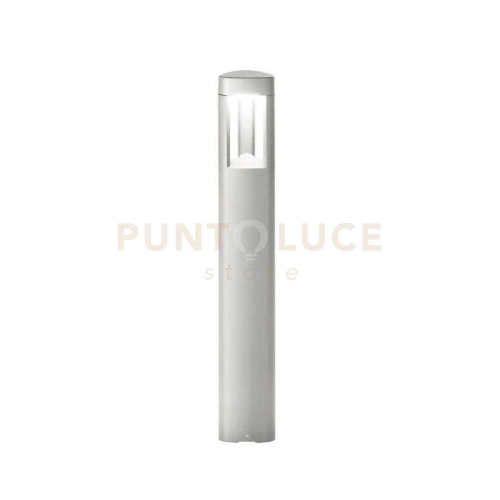GES481- PALETTO GRIGIO METALLIZZATO 1 LUCE ATTACCO GX53 IP54 H.80CM