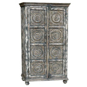 Armadio in legno grigio artigianale 100x41x183h cm