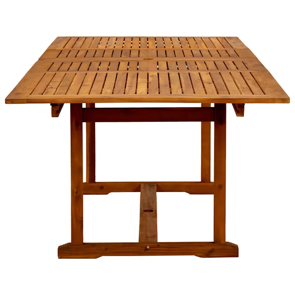 Set Pranzo da Giardino 9pz Legno Massello di Acacia e Textilene