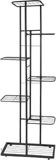 Supporto per Piante in Metallo - Adatto per 8 Vasi - Per Interno ed Esterno - Grigio Scuro