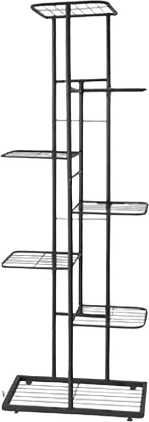 Supporto per Piante in Metallo - Adatto per 8 Vasi - Per Interno ed Esterno - Grigio Scuro