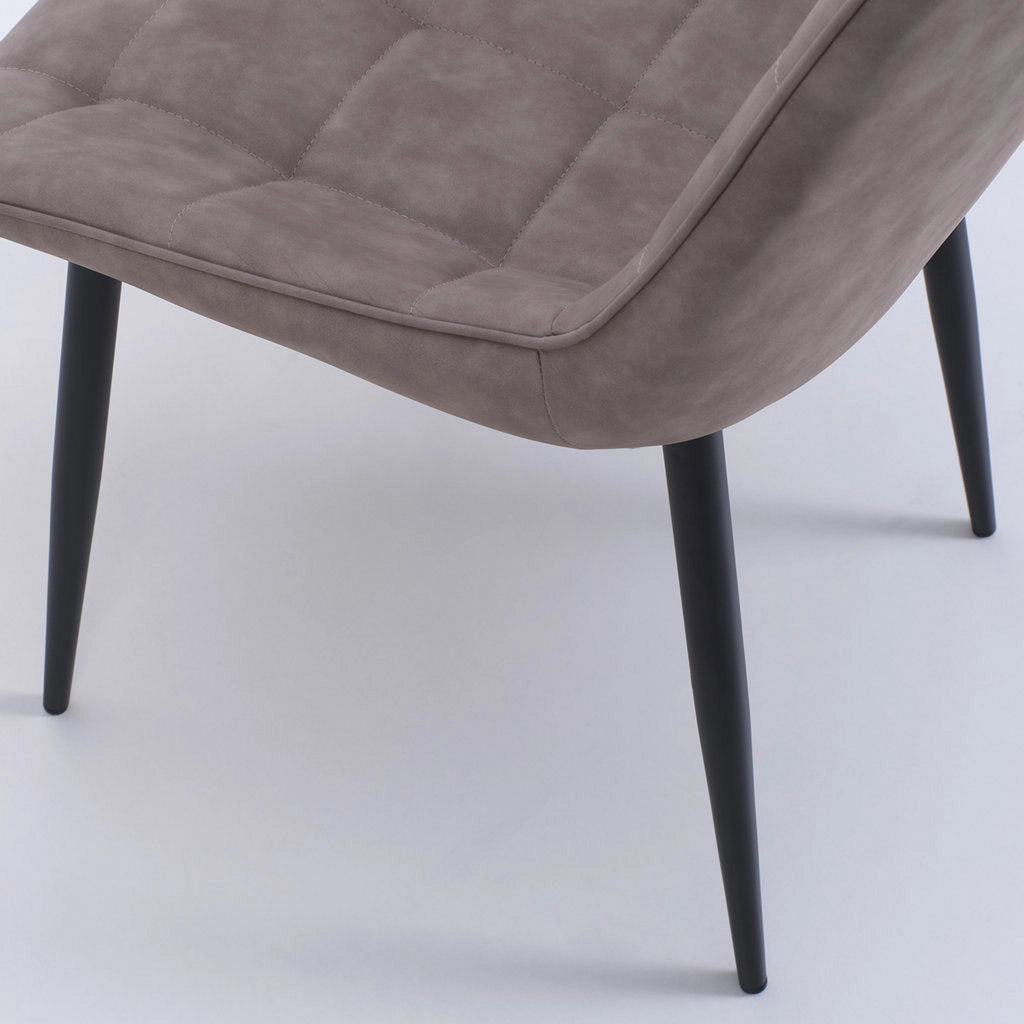 Set 4 Sedie 49x52x85 cm in Similpelle Tortora