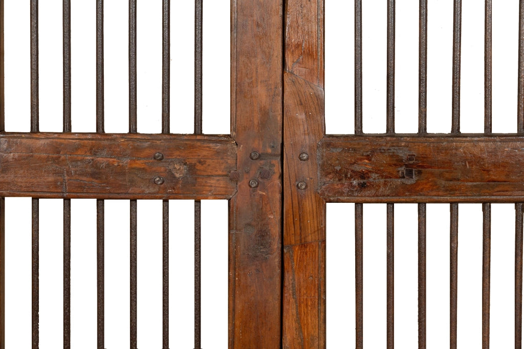Biscottini Porta portone in legno massello e ferro da interno o da esterno vecchia e antica medievale