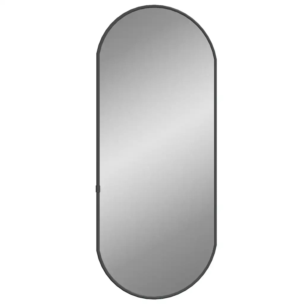 Specchio da Parete Nero 60x25 cm Ovalecod mxl 71758