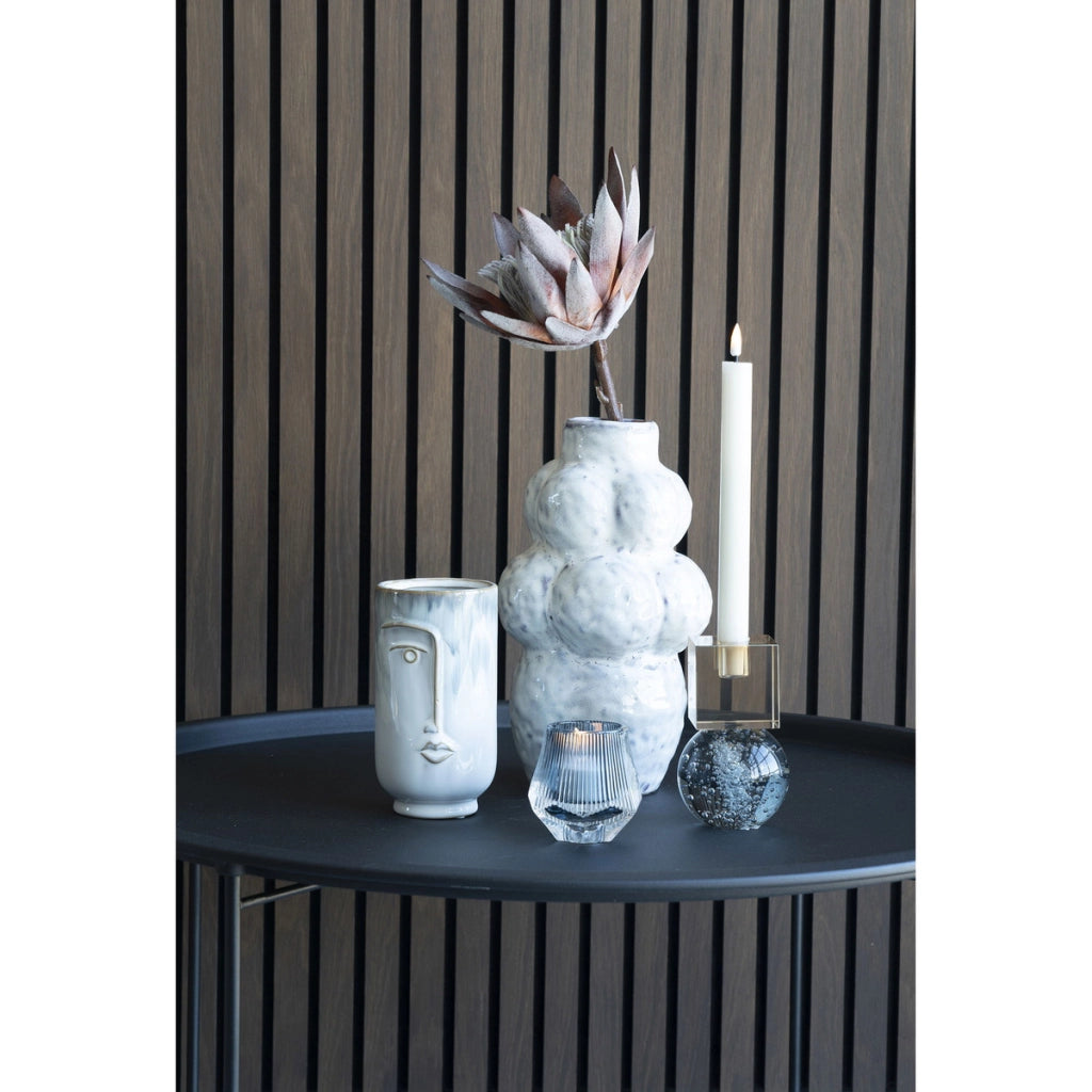 Vaso Decorativo Primrose, Blu, Porcellana, 9x9x17 cm