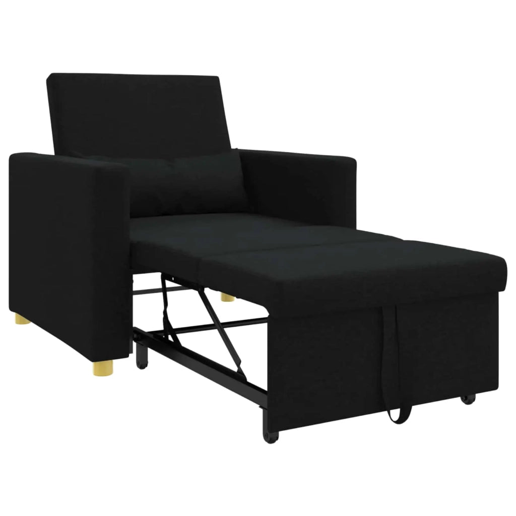 Divano letto estraibile singolo Nero 90 x 165 x 87 cm Tessuto 42002686