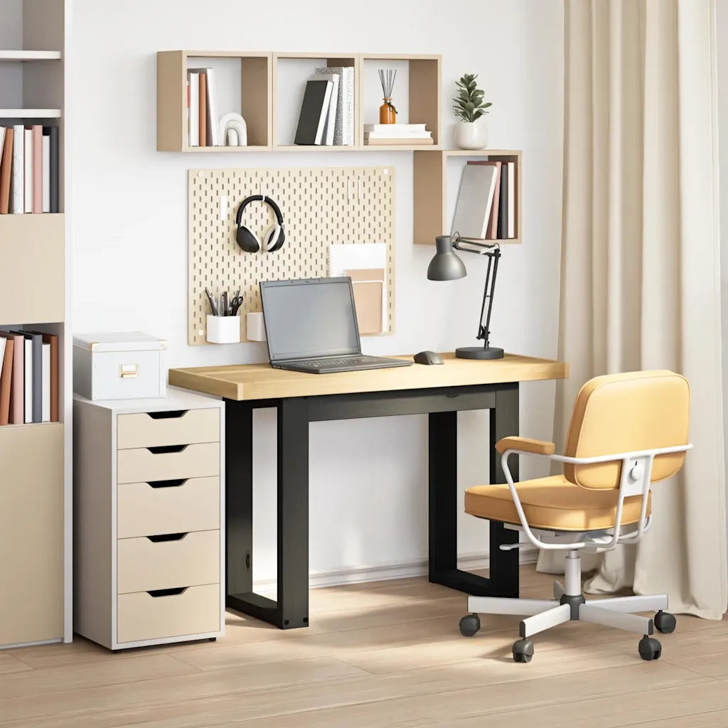 Scrivania NOAIN Gambe a Forma di U 120x50x75 cm Legno Massello 4100041