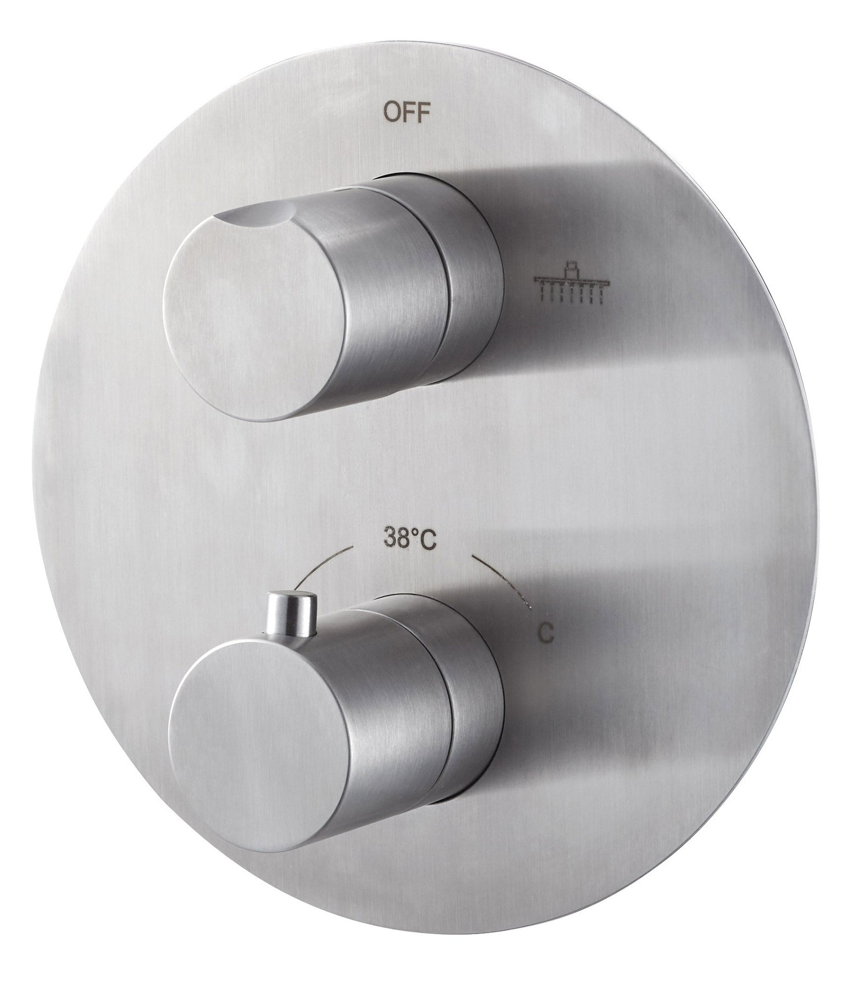 Rubinetto Miscelatore Monocomando Termostatico ad Incasso in Acciaio Inox Satinato Nilo