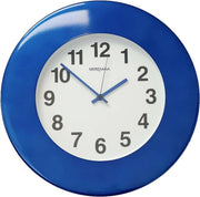 Orologio da Parete Cassa in Ferro Laccato Metallizzato Blu 35 cm