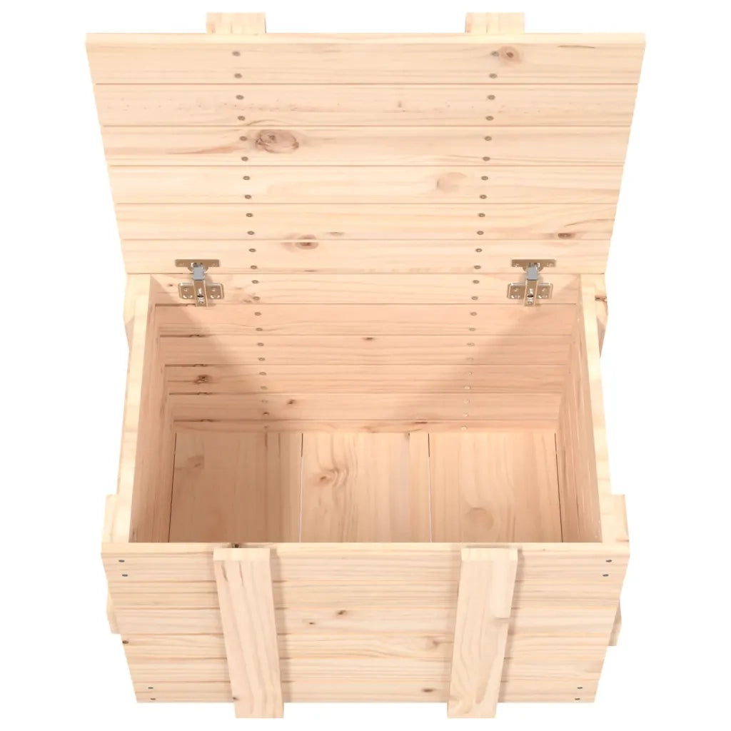 Contenitore Portaoggetti 58x40,5x42 cm Legno Massello di Pino 824993
