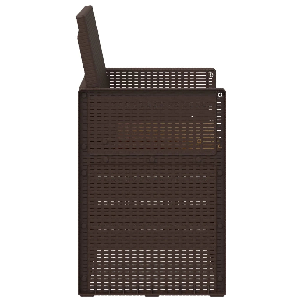 Sedie da pranzo da giardino 2 pcs Marrone e Tortora PP