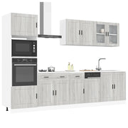 Set Mobili da Cucina 7 pz Kalmar Grigio Sonoma in Truciolato