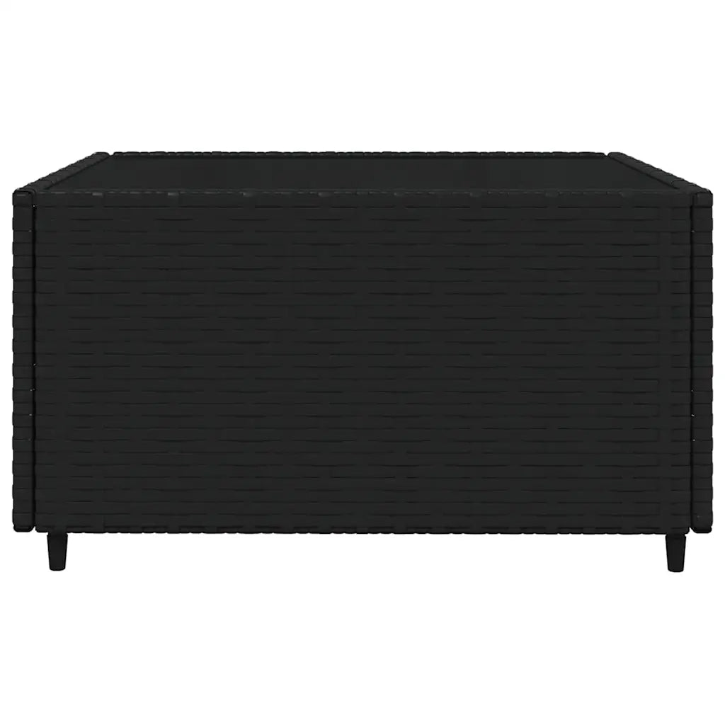 Set Divani da Giardino 4 pz con Cuscini Nero in Polyrattan 319797