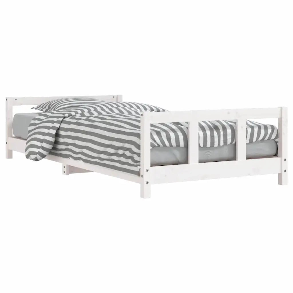 Giroletto per Bambini-Struttura Letto Bambini Bianco 90x200cm in Legno Massello di Pino 569720