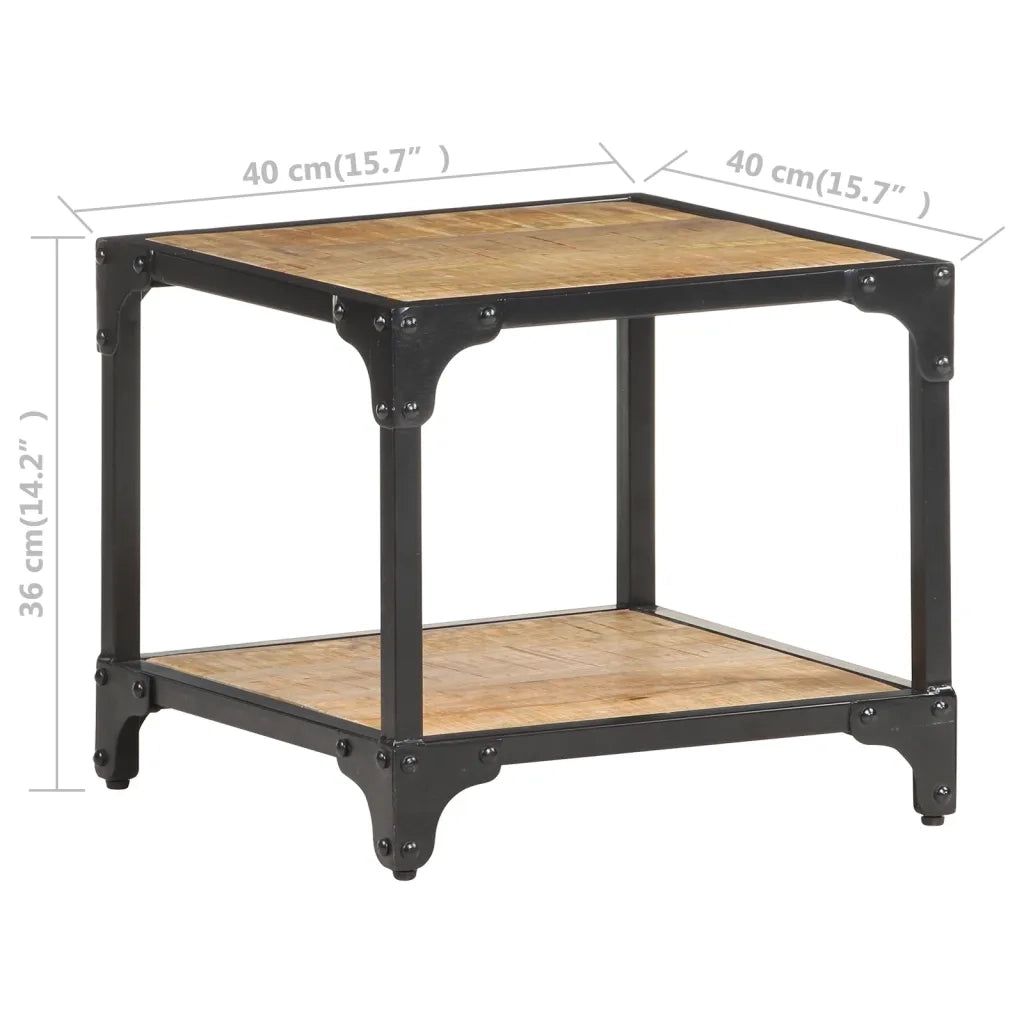 Tavolino da CaffÃ¨ 40x40x36 cm in Legno Massello di Mango Grezzo cod mxl 57209