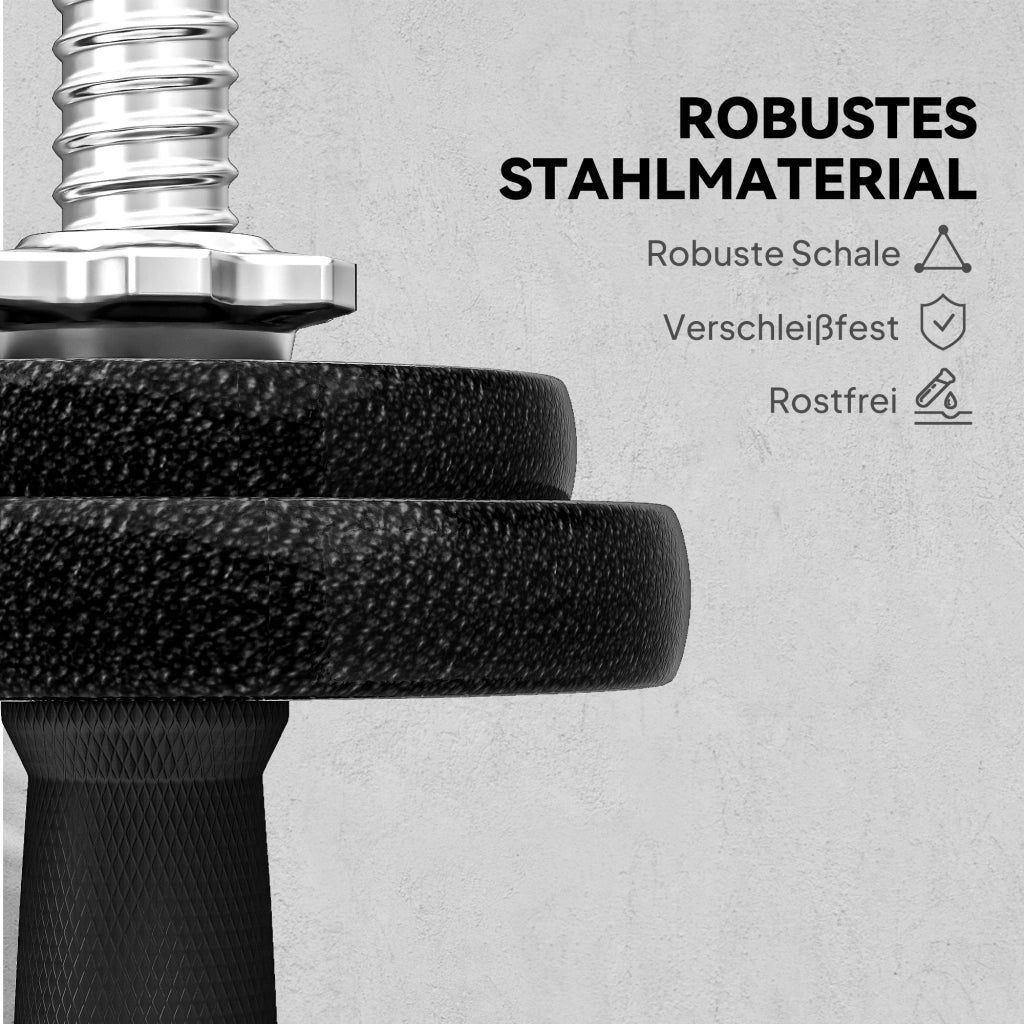 Set di manubri 2 in 1 regolabile fino a 20 KG ¨C zephmum ¨C Grigio