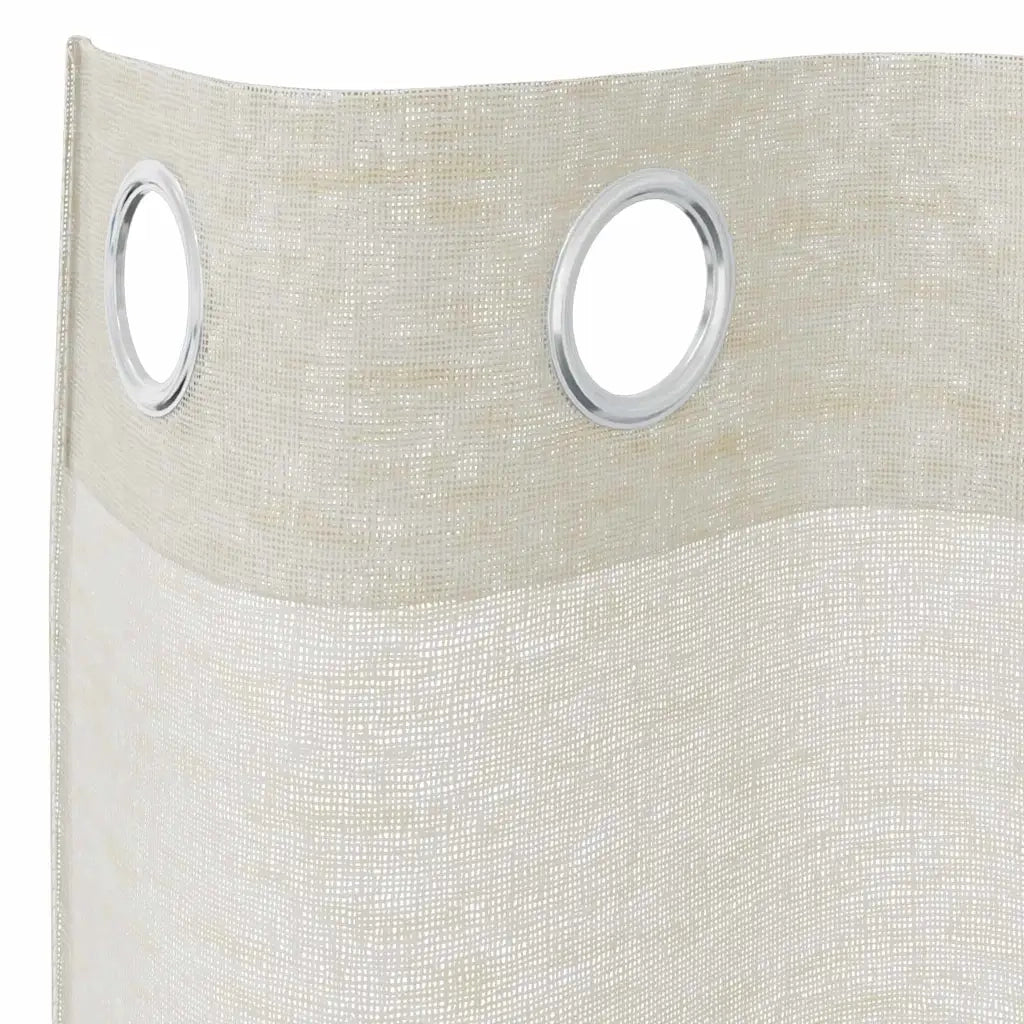 Tenda in Velo 2 pz Crema 175 x 140 cm Poliestere 4107988