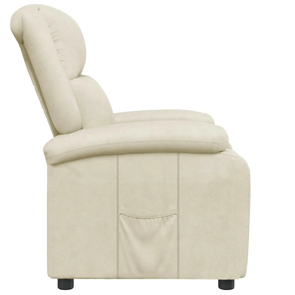 Poltrona Reclinabile Bianca in Similpelle 340170