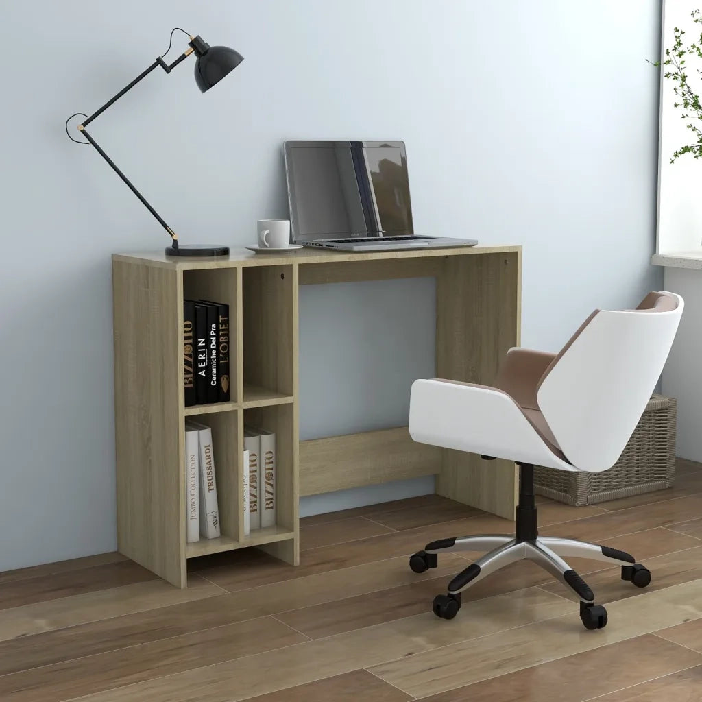Scrivania | Tavolo da Ufficio Portatile Rovere Sonoma 102,5x35x75 cm Multistrato