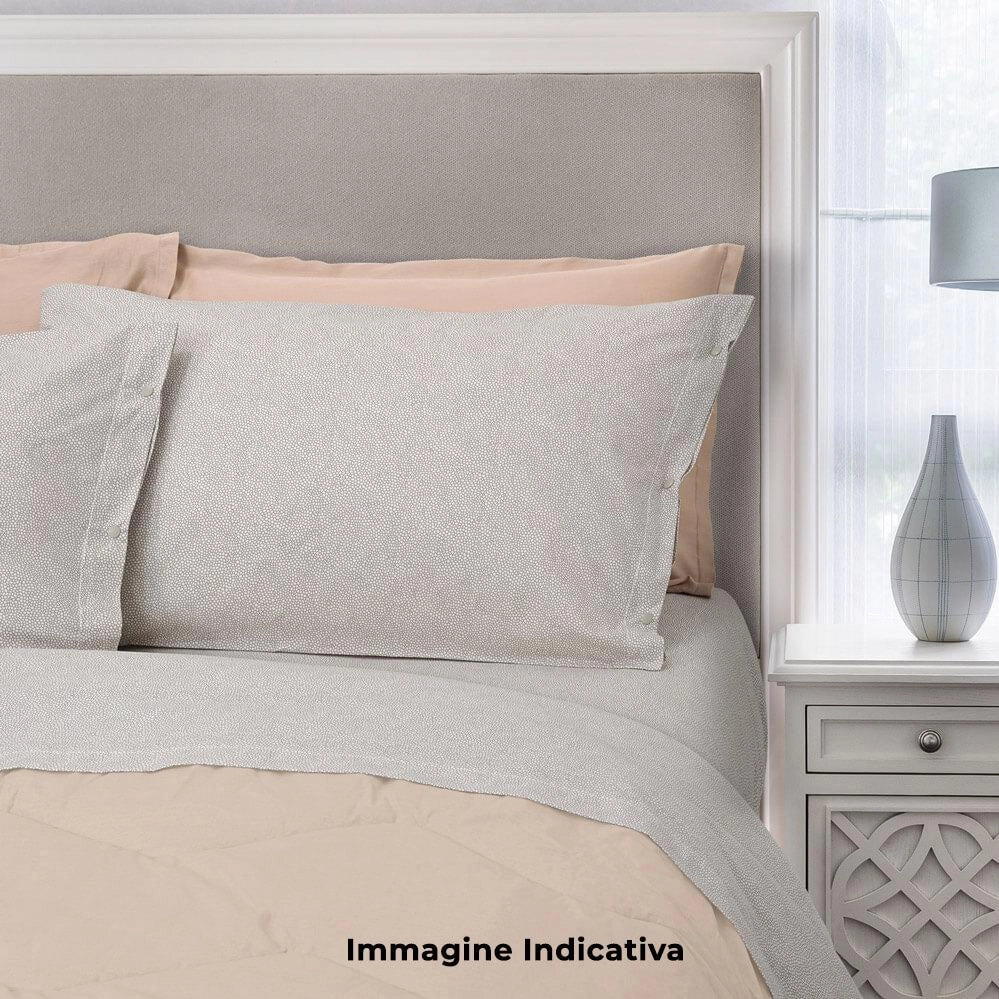 Set Lenzuola Cotone Singolo Sopra Sotto con Angoli e Federe Cober Burbon Grigio