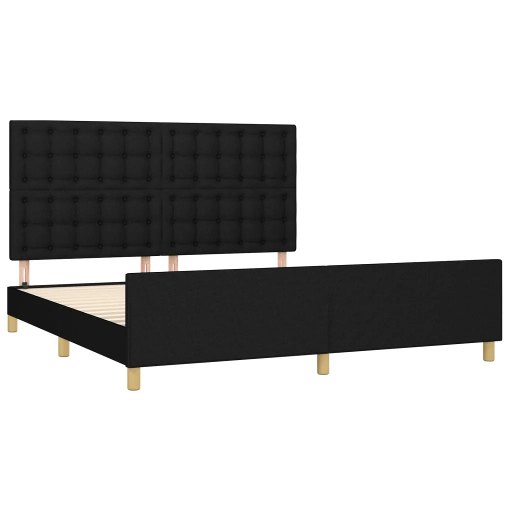 Giroletto senza Materasso Nero 160x200 cm in Tessuto 3125391