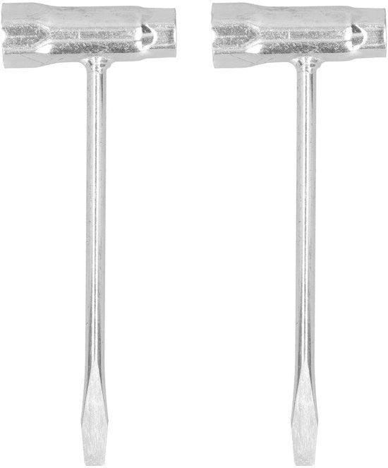 Chiave a T per giardino - 2 pezzi - Acciaio carbonio - 13 x 19 mm - Attrezzi per giardinaggio - Chiave a catenaccio per manutenzione - Risparmio di tempo e fatica - Chiave a mozzo