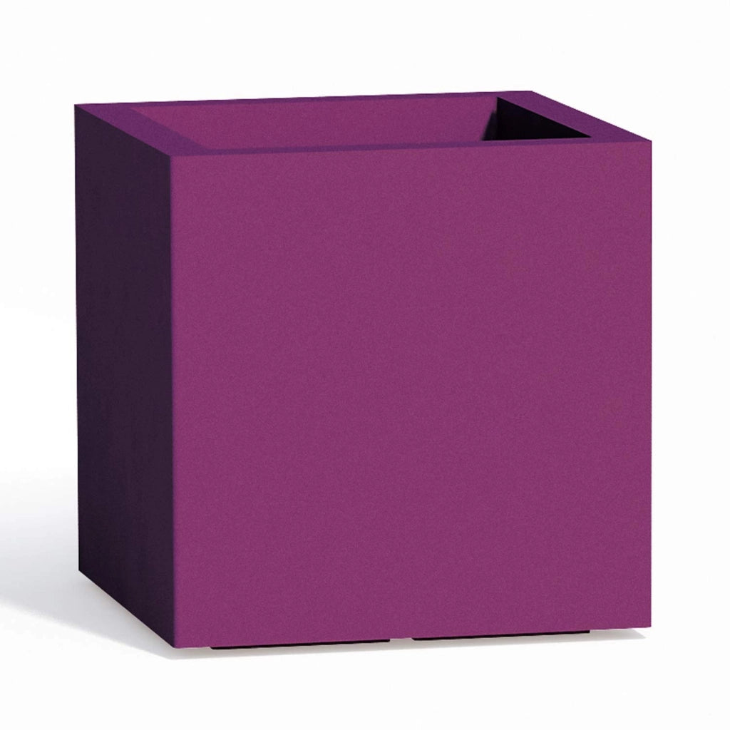Vaso Cube In Resina Quadrato H40 Viola 40x40Cm
