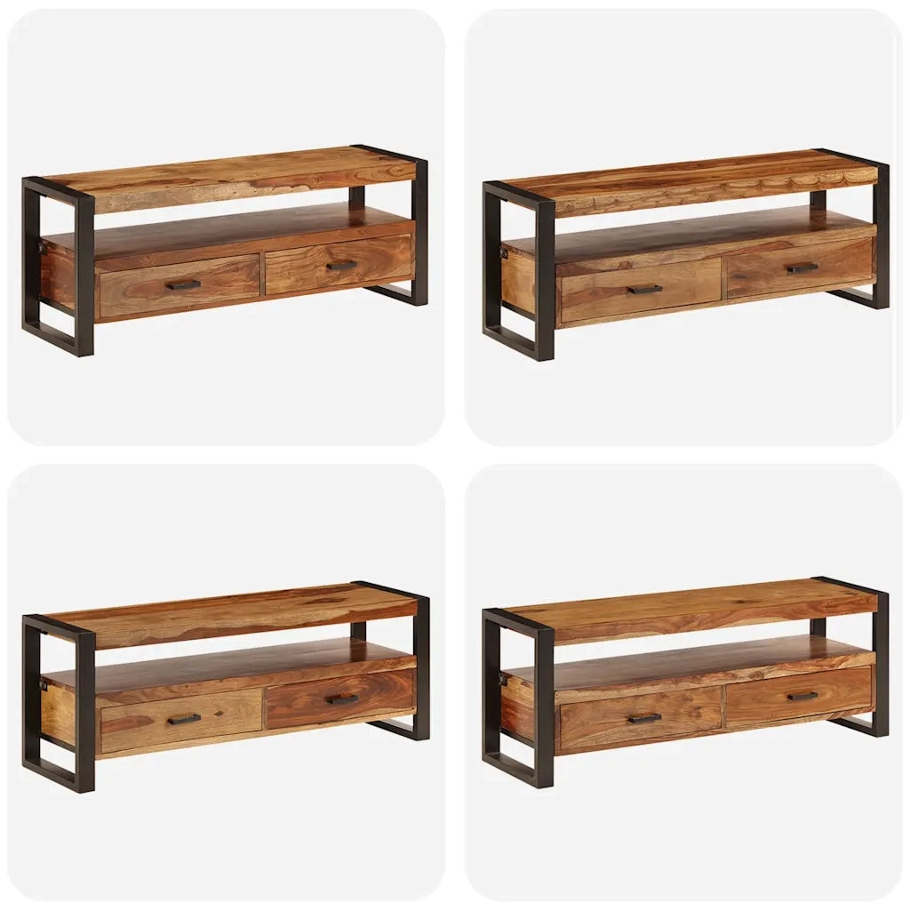 Mobile Porta TV 120x35x45 cm Legno Massello di Acacia 247403