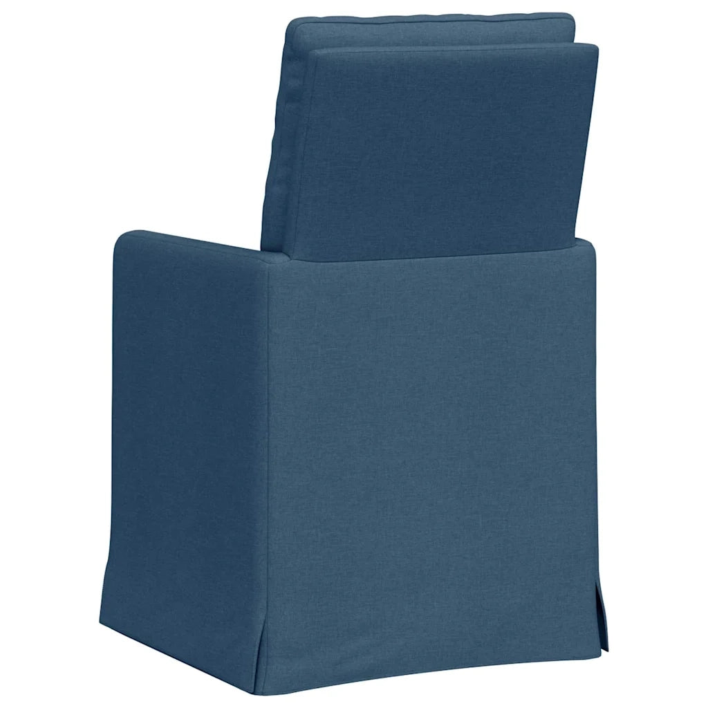 Sedie da pranzo 2 pcs Blu 57 x 67 x 98 cm Tessuto 42017924