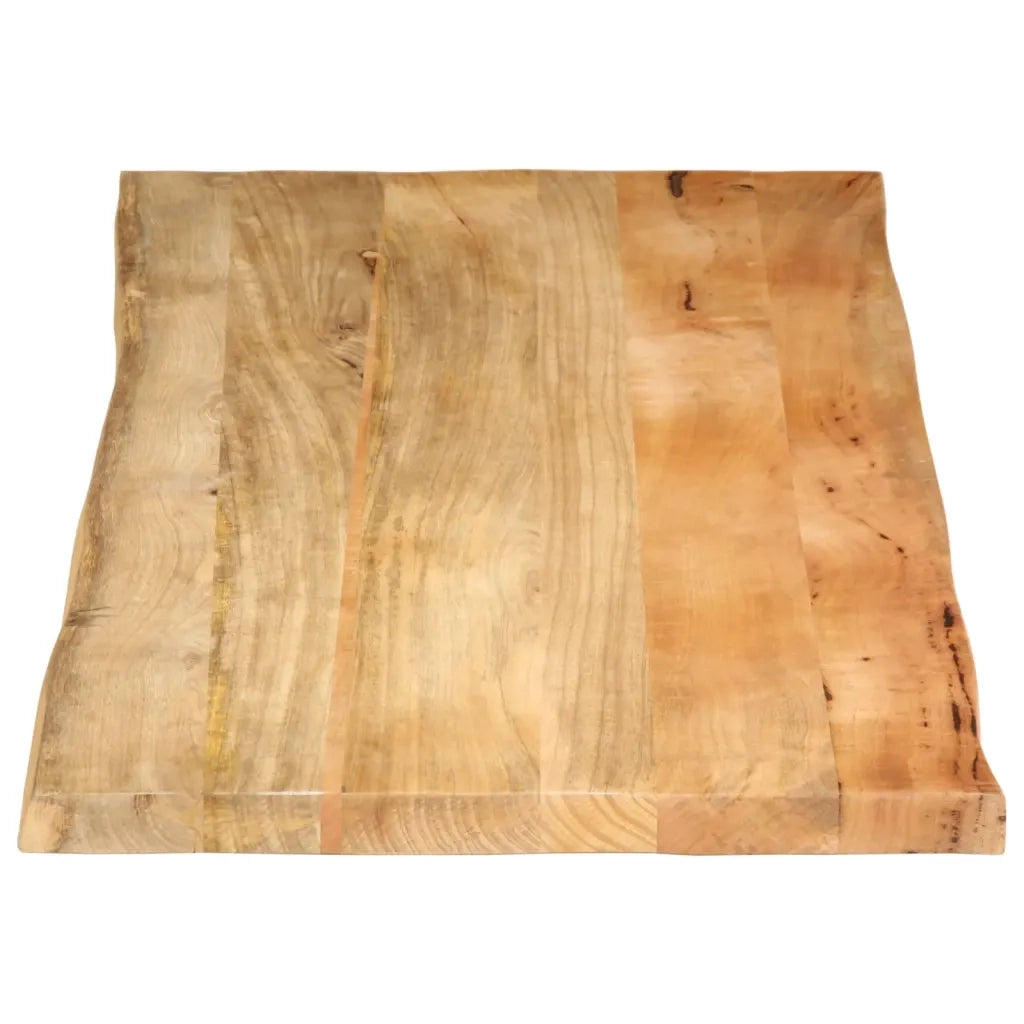 Piano Tavolo 140x60x3,8 cm Bordi Vivi in Legno Massello Mango 370745