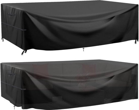 Copertura per mobili da giardino, Telaio di copertura per mobili da giardino Impermeabile al water, Impermeabile al vento, Antiradiazione UV, Stoffa impermeabile all'acqua, Stoffa Oxford, per tavoli da giardino, set di mobili da giardino - 230x165x80cm