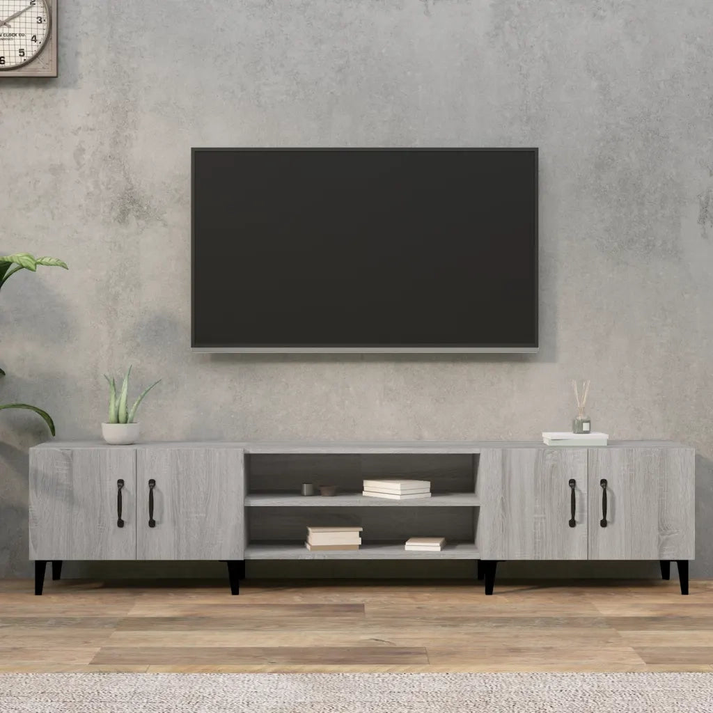 Mobile TV-Credenza TV-Console TV Grigio Sonoma 180x31,5x40 cm in Legno Multistrato 135521
