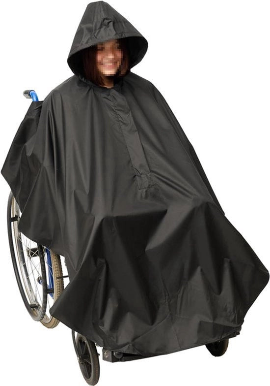 Impermeabile giacca per sedia a rotelle, copertura completa, impermeabile e resistente al vento, progettata in modo universale, adatta per scooter elettrici e sedia a rotelle.
