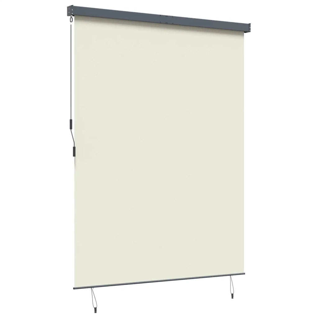 Tenda a rullo con tende Crema 200 x 250 cm Tessuto e Alluminio 362091