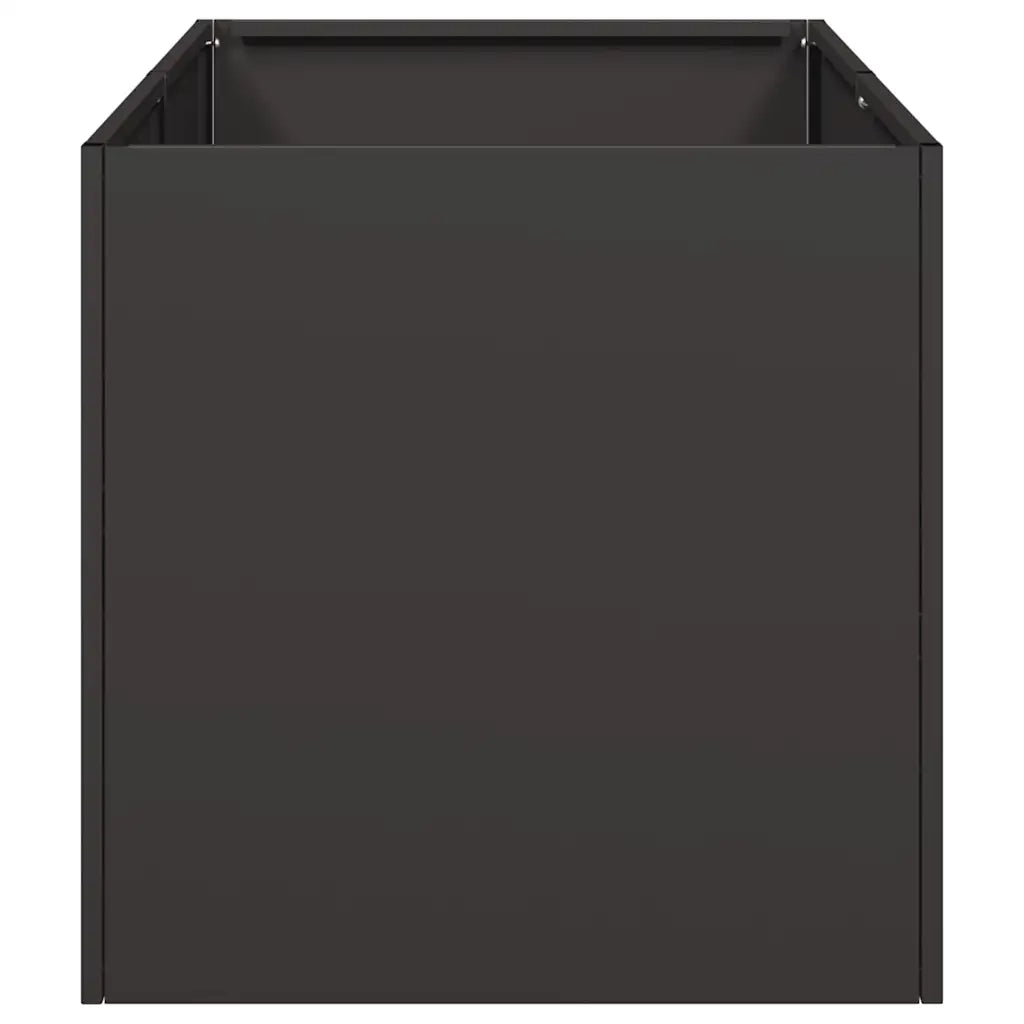 Fioriera Nera 40x80x40 cm in Acciaio Laminato a Freddo 860731