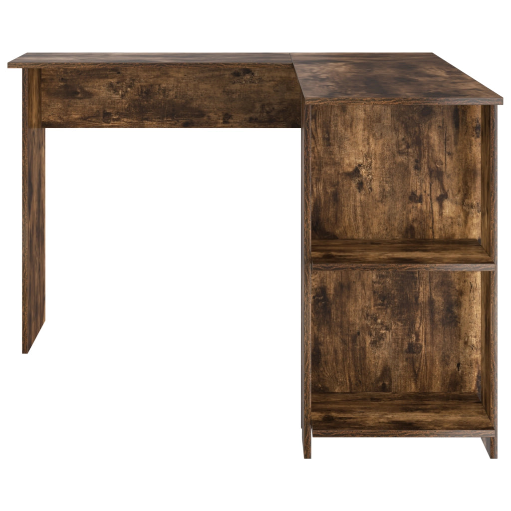 Scrivania Angolare Marrone Rovere Affumicato Legno Ingegnerizzato