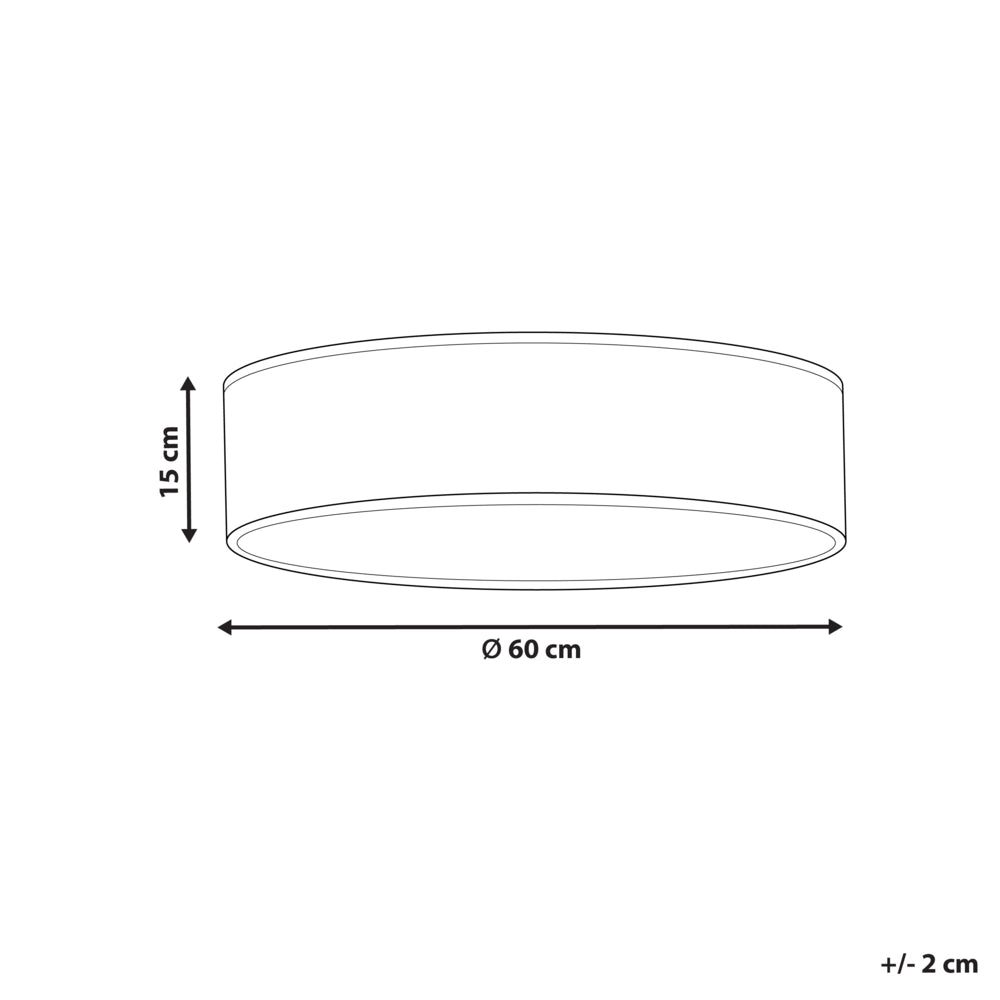 Lampada da soffitto Carta naturale ø 60 cm Luce ad incasso Illuminazione Vimini Boho Moderna Soggiorno Camera da letto