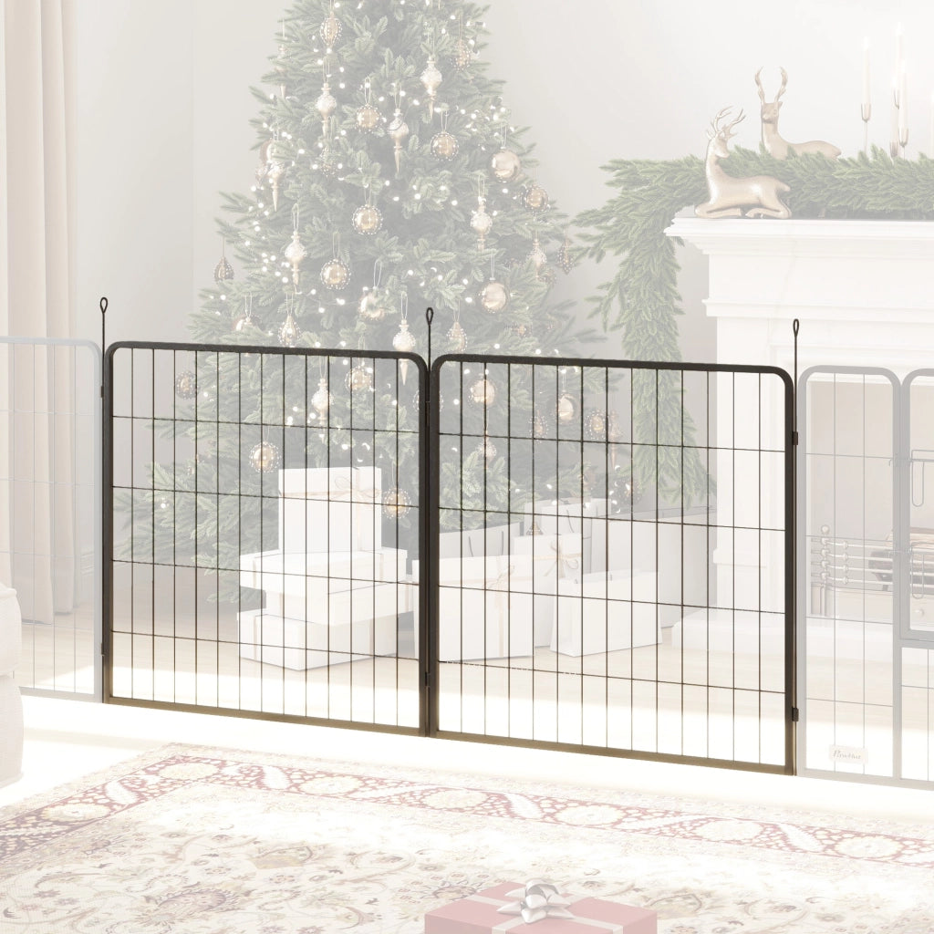 Recinzione per cani 2 pezzi ¨C zephmum ¨C grigio