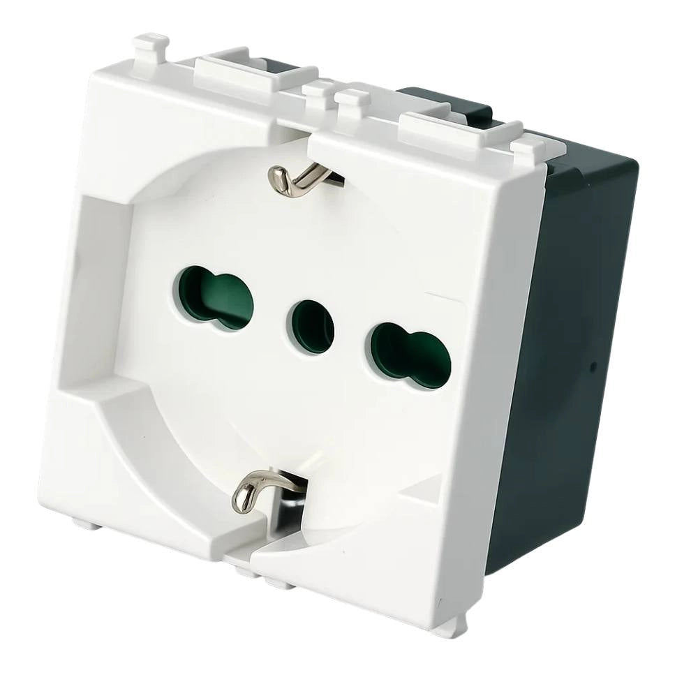 Presa universale vimar 14210 sicury 2p+t 16a 250v~ bianca