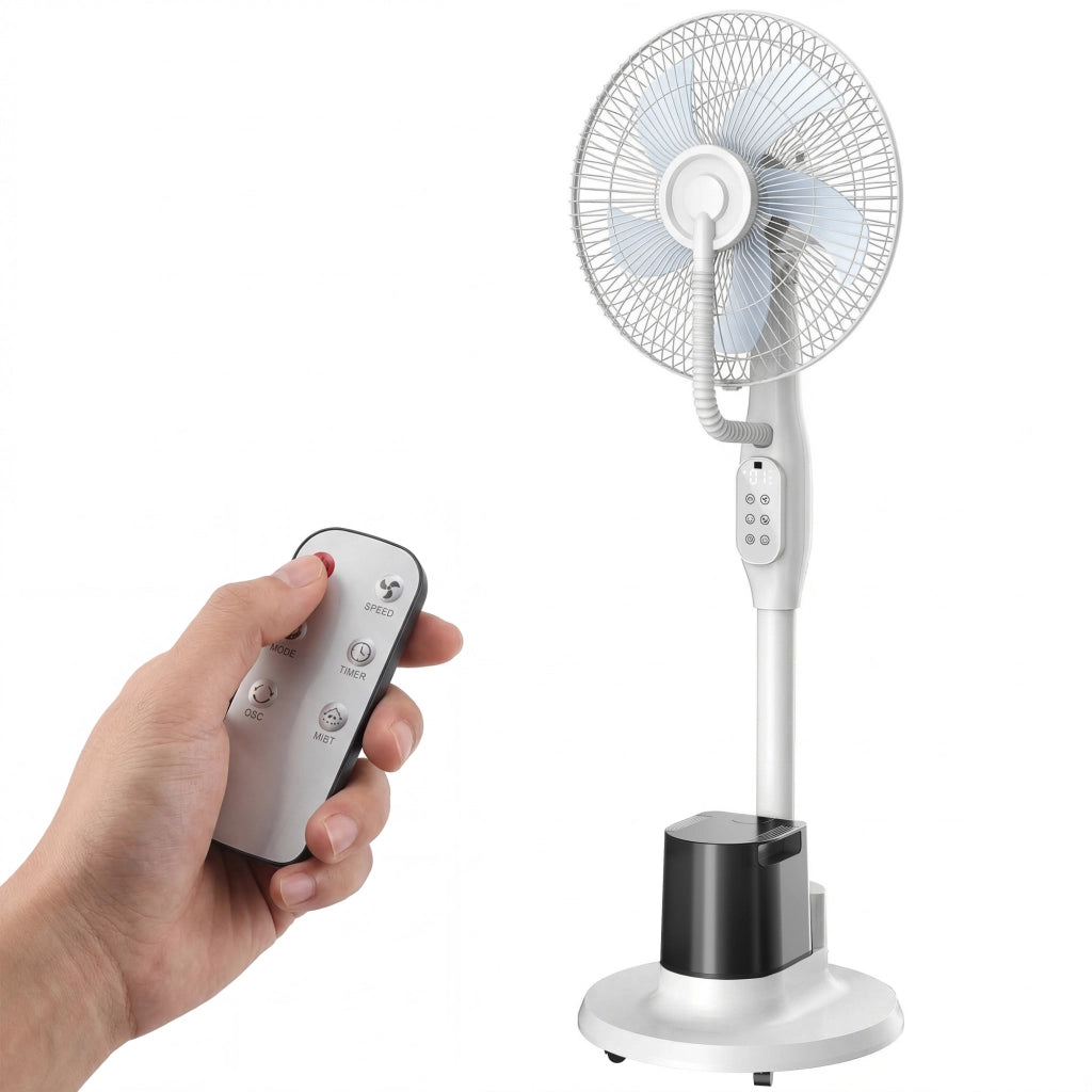 Ventilatore a colonna con nebulizzatore ¨C zephmum ¨C 70¡ã oscillazione, 3 velocit¨¤, 3 modalit¨¤, serbatoio 3.5L, bianco