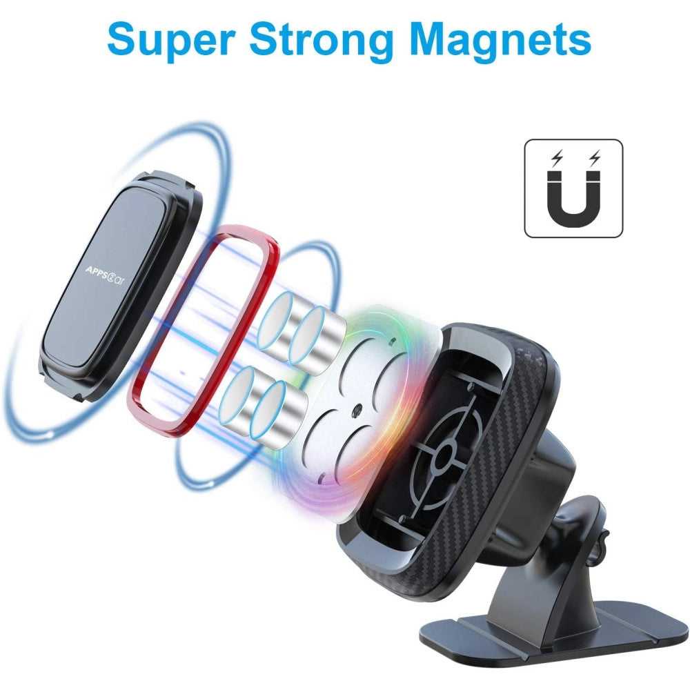 Trade Shop - Porta Cellulare Universale Auto Supporto Super Calamitato Adesiva 4"-7" Pt-c024 -