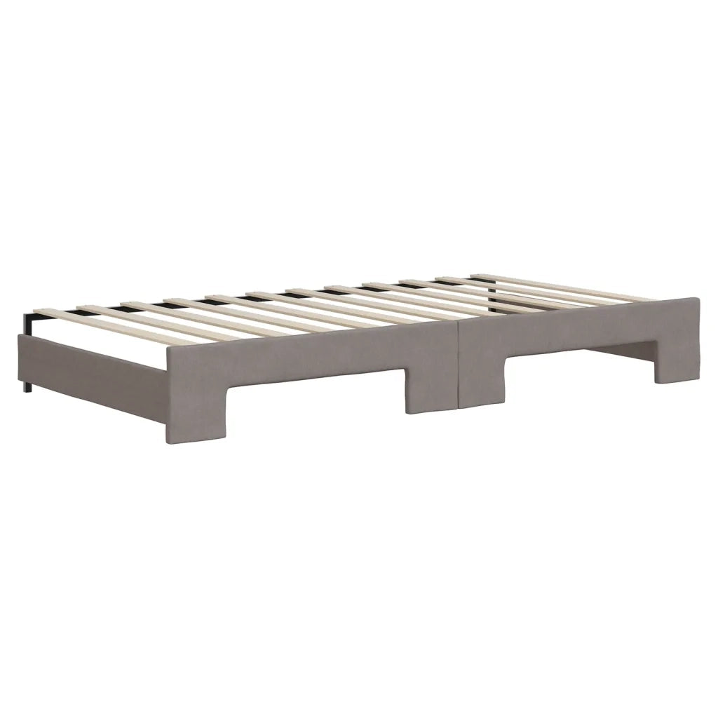 Divano Letto Estraibile con Cassetti-Sofa Letto-Daybed Tortora 100x200 cm Tessuto 619808