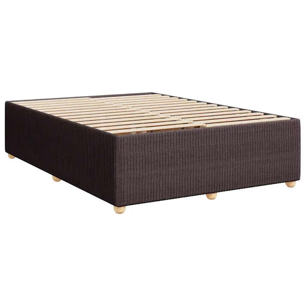 Giroletto a Molle con Materasso Marrone Scuro 140x190cm Tessuto 3292047